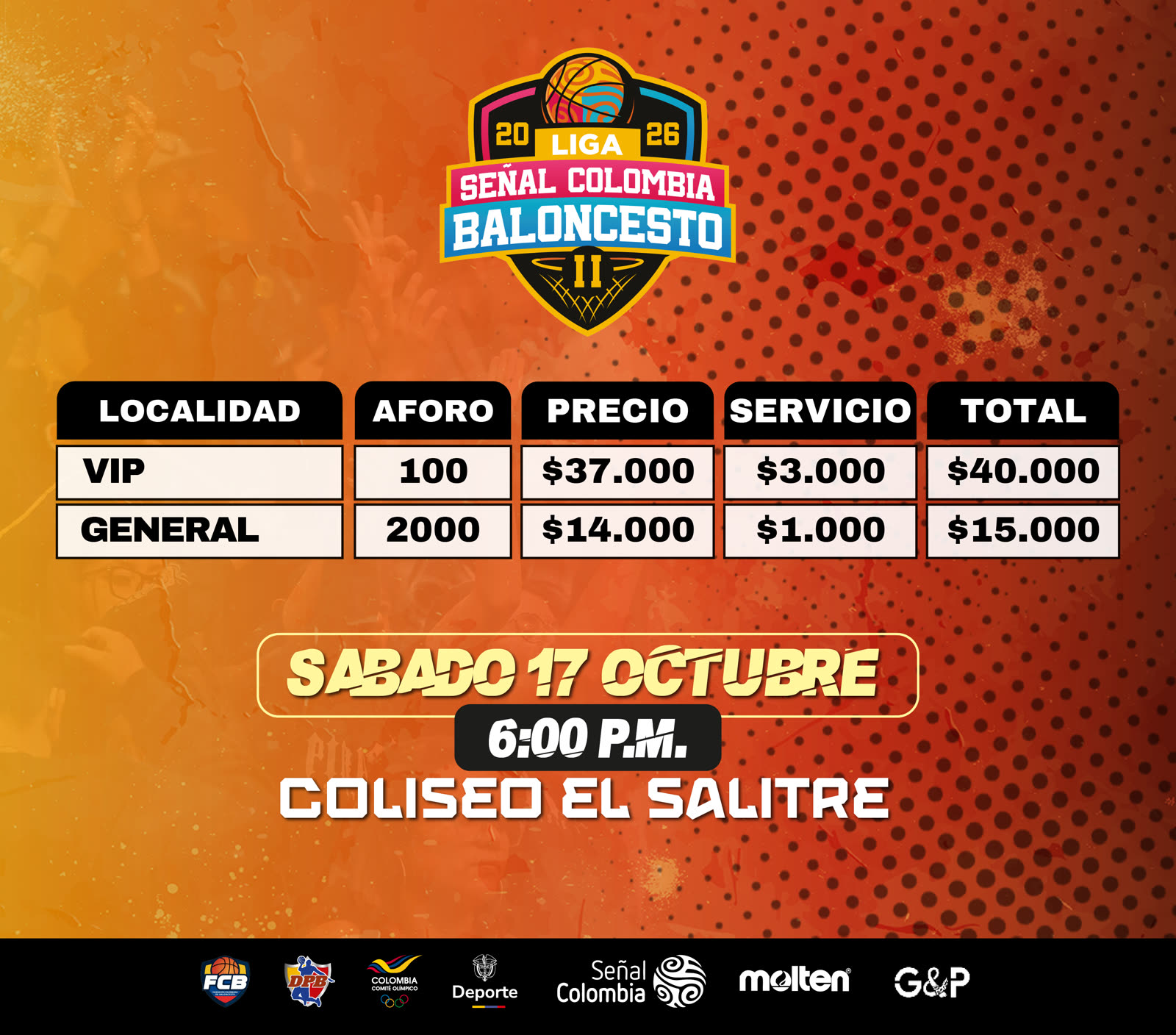 Tabla de precios Piratas vs Capitanes