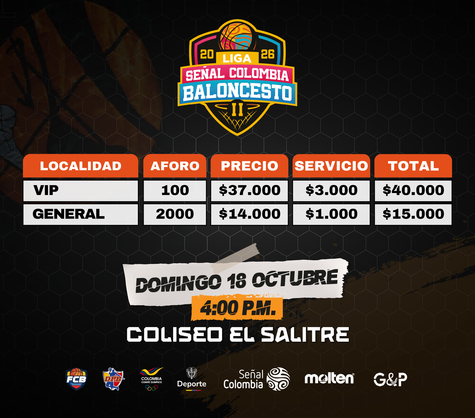 Tabla de precios Piratas vs Capitanes